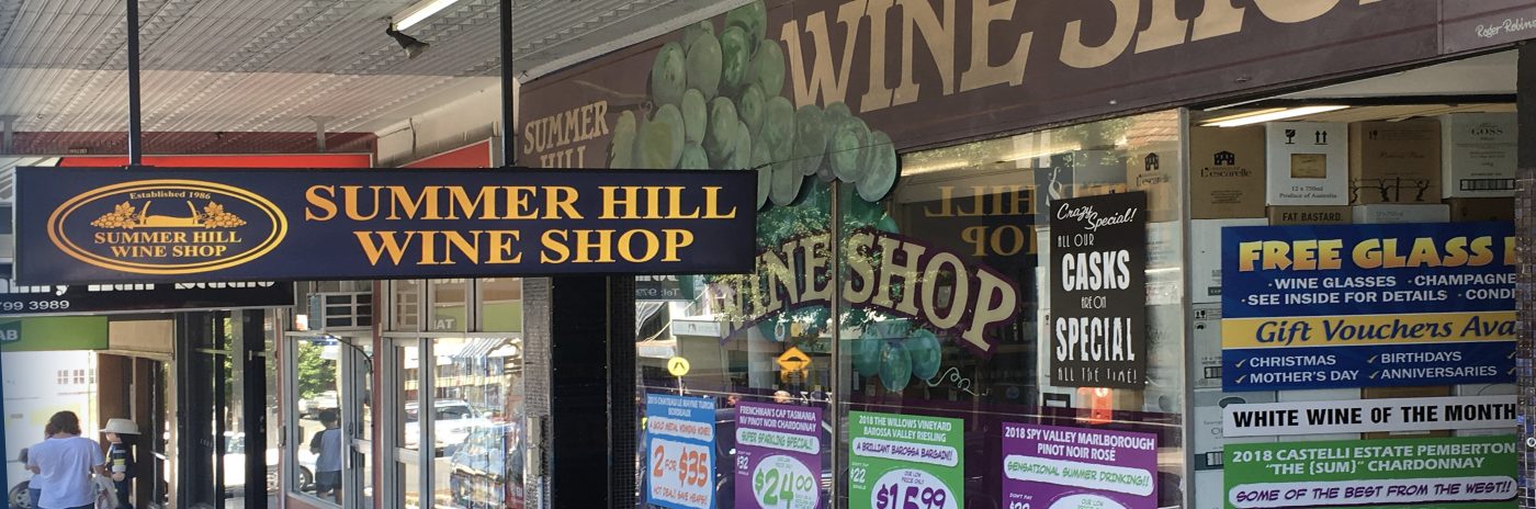 Summer Hill Wine Shop Exterior Sydney Australia, delivery quality boutique wines to you