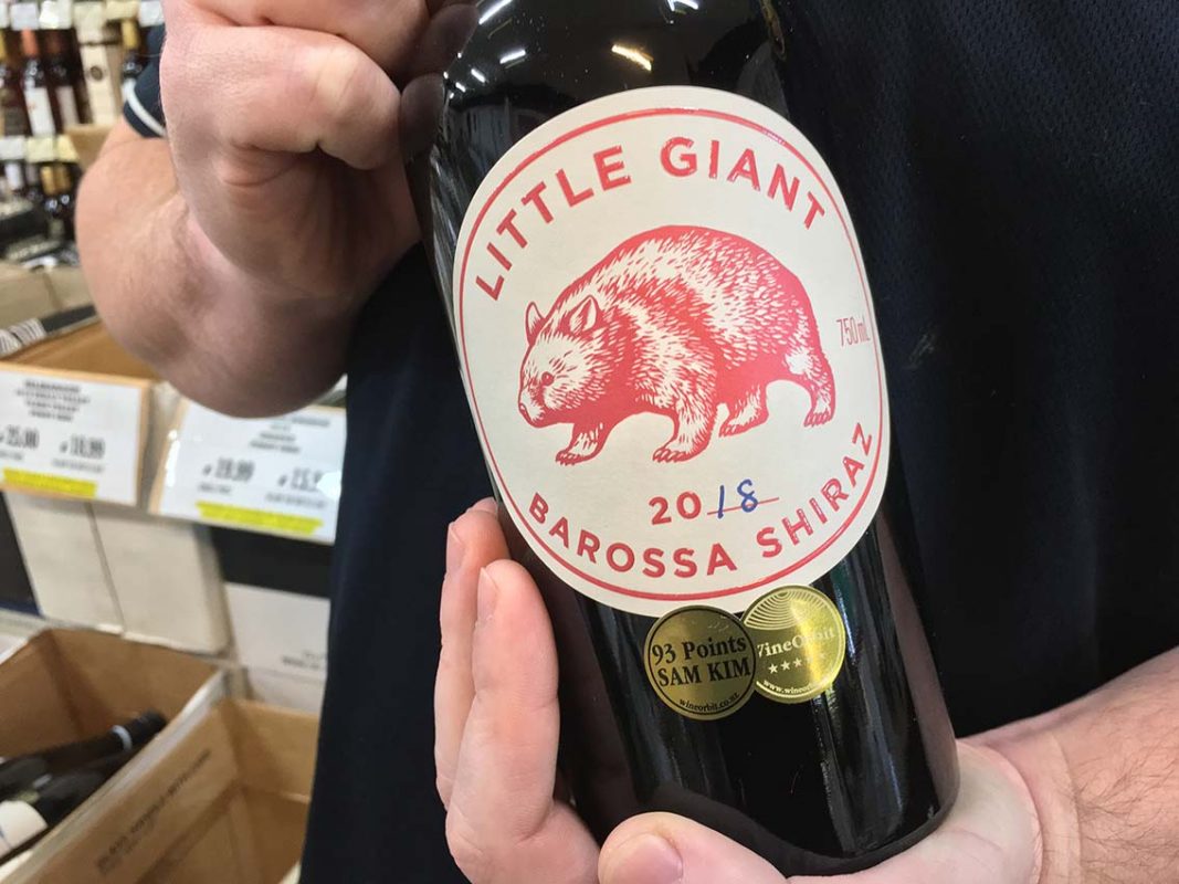 Little Giant Barossa Valley Shiraz with wombat label 2018