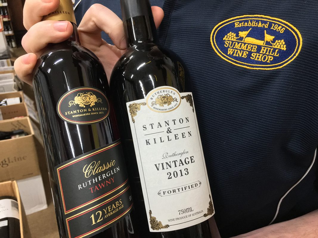 Stanton and Killeen’s Rutherglen Classic Muscat, Rutherglen Wines include Tawny and Vintage Fortified 2013