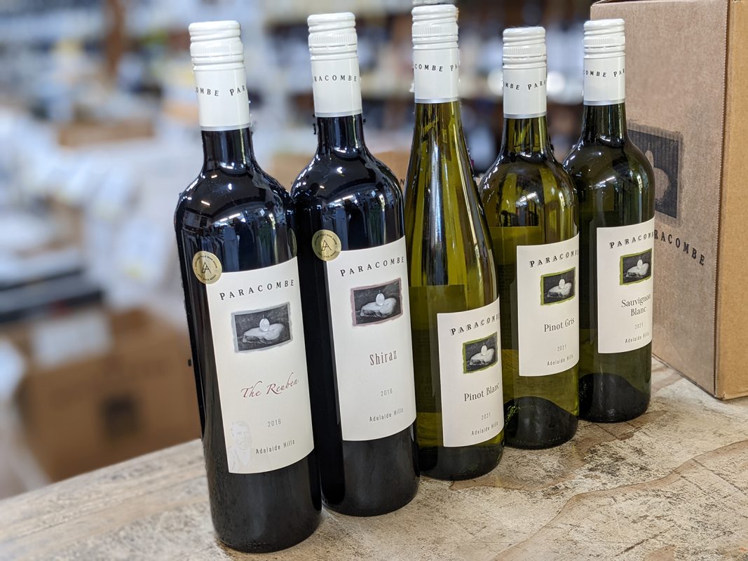 Paracombe Sauvignon Blanc, Pinot Noir, Gris & Blanc, Reuben, Shiraz, Pracombe Premium Wines adelaide hills wine