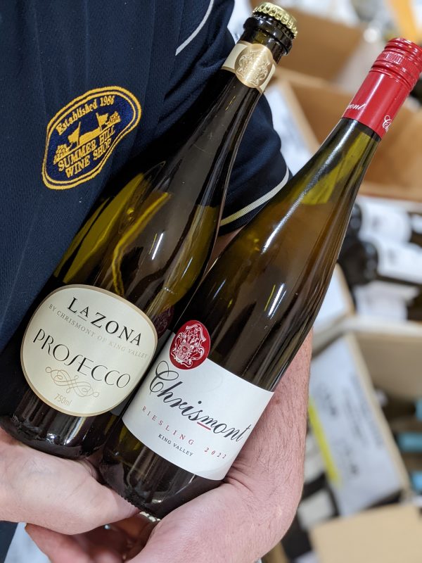 Chrismont Wines King Valley Winery: La Zona Prosecco and Riesling 2022 Victoria